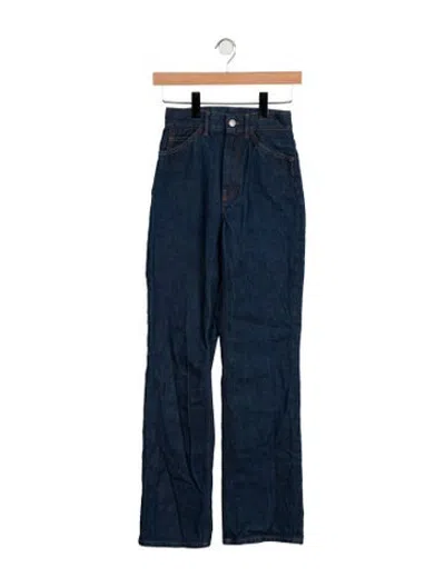 Pre-owned Acne Studios High-rise Straight Leg Jeans In Blue