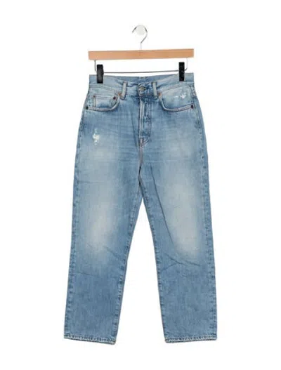 Pre-owned Acne Studios High-rise Straight Leg Jeans In Blue
