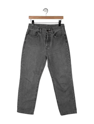 Pre-owned Acne Studios High-rise Straight Leg Jeans In Grey