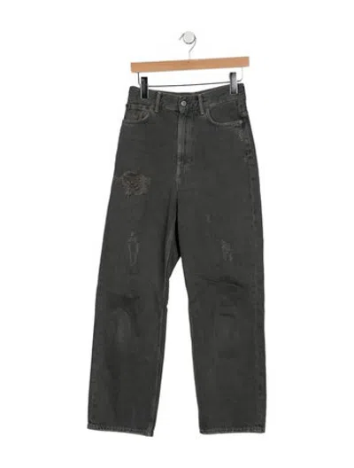 Pre-owned Acne Studios High-rise Straight Leg Jeans In Grey