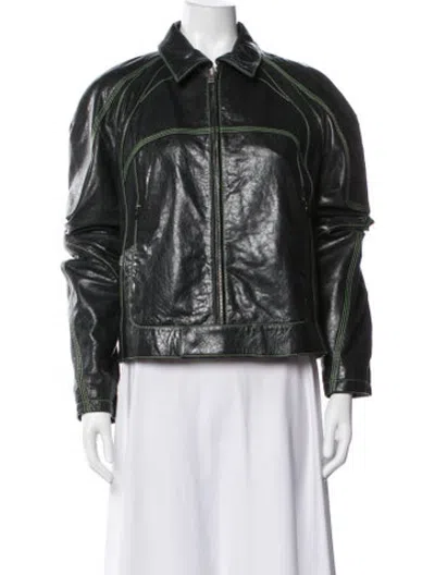 Pre-owned Acne Studios Lamb Leather Jacket In Black