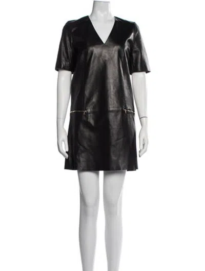 Pre-owned Acne Studios Lamb Leather Mini Dress In Black