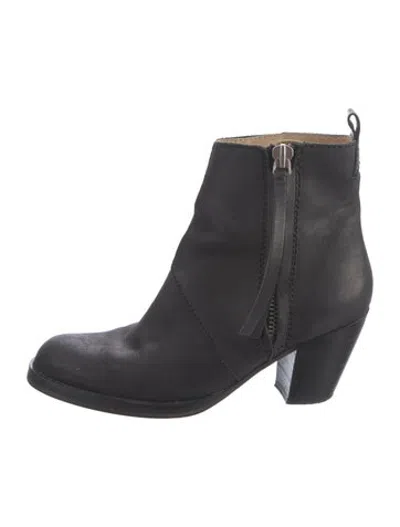 Pre-owned Acne Studios Leather Boots In Black