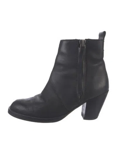 Pre-owned Acne Studios Leather Boots In Black
