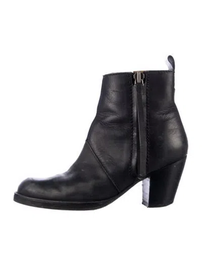 Pre-owned Acne Studios Leather Boots In Black