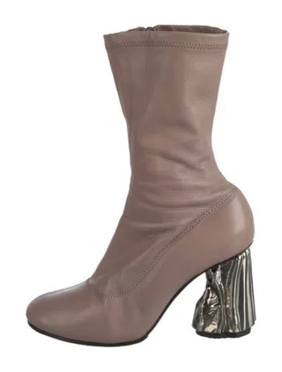 Pre-owned Acne Studios Leather Boots In Neutrals