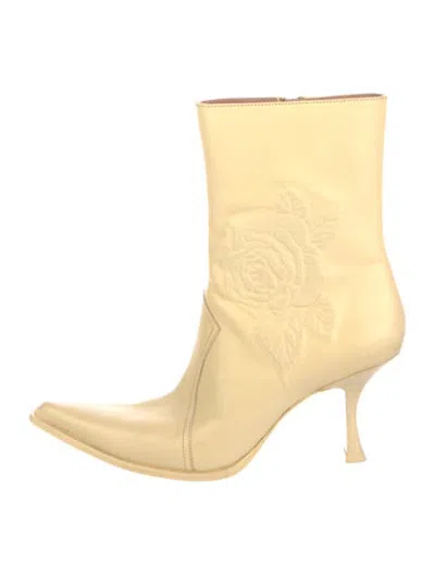 Pre-owned Acne Studios Leather Boots In Yellow