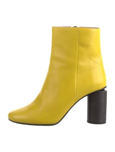 Pre-owned Acne Studios Leather Boots In Yellow