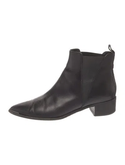 Pre-owned Acne Studios Leather Chelsea Boots In Black