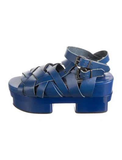 Pre-owned Acne Studios Leather Pumps In Blue