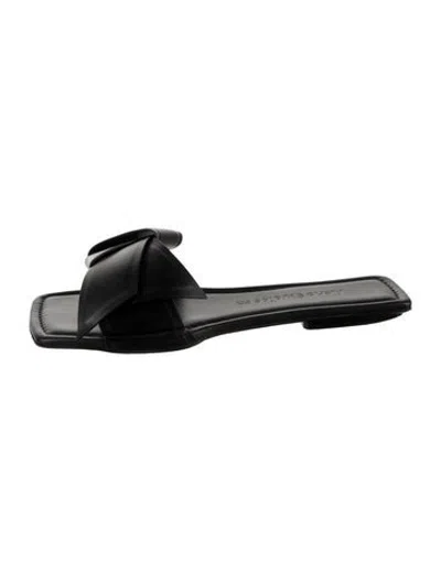 Pre-owned Acne Studios Leather Slides In Black