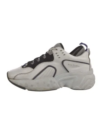 Pre-owned Acne Studios Leather Sneakers In Black/white