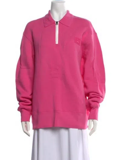 Pre-owned Acne Studios Long Sleeve Polo In Pink