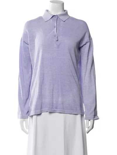 Pre-owned Acne Studios Long Sleeve Polo In Purple