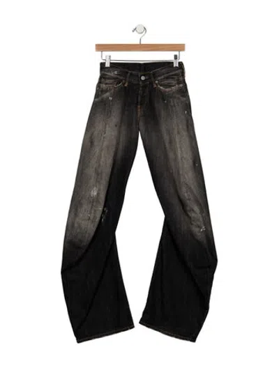 Pre-owned Acne Studios Mid-rise Flared Jeans In Black