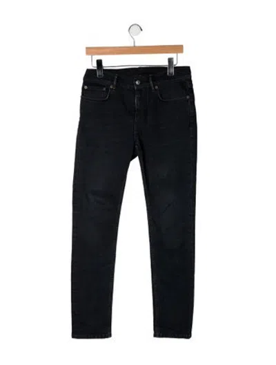 Pre-owned Acne Studios Mid-rise Straight Leg Jeans In Black