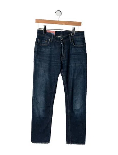 Pre-owned Acne Studios Mid-rise Straight Leg Jeans In Blue