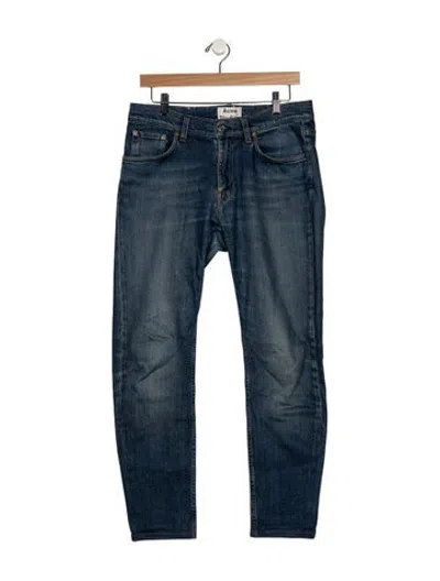 Pre-owned Acne Studios Mid-rise Straight Leg Jeans In Blue