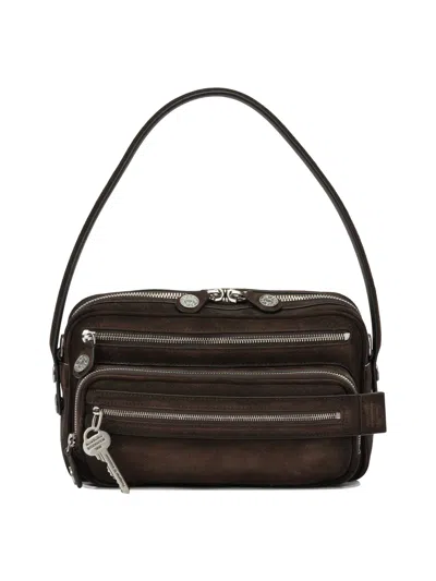 Acne Studios Mini Shoulder Handbag In Calf Leather In Brown