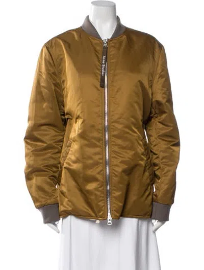 Pre-owned Acne Studios Nylon Bomber Jacket In Neutrals