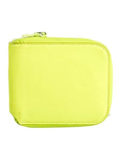 Pre-owned Acne Studios Patent Leather Continental Wallet In Yellow