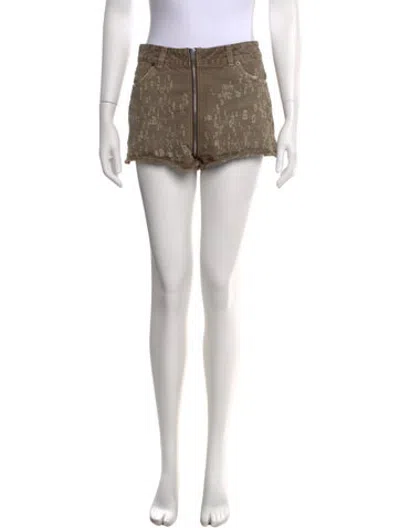 Pre-owned Acne Studios Patterned Mini Shorts In Neutrals