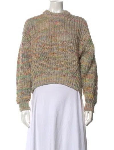 Pre-owned Acne Studios Patterned Mock Neck Sweater In Neutrals