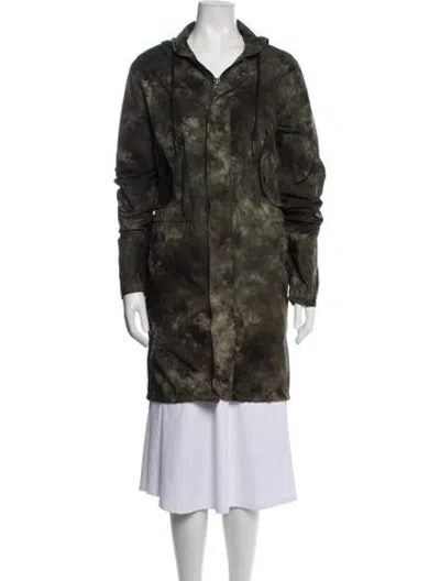 Pre-owned Acne Studios Printed Parka In Green