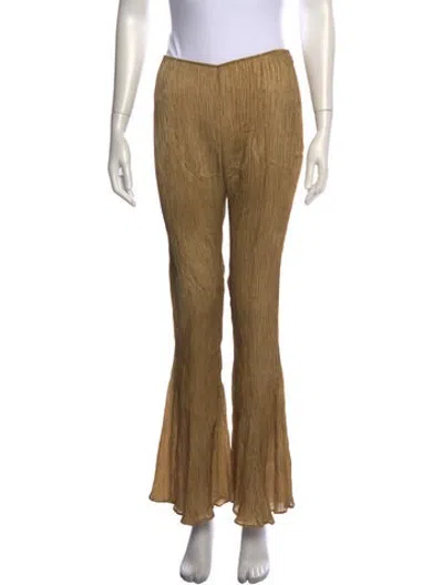 Pre-owned Acne Studios Silk Flared Pants In Neutrals