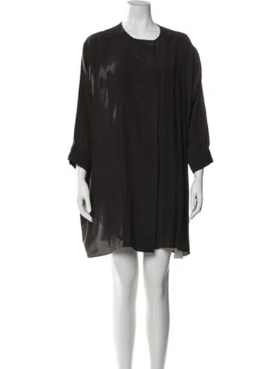 Pre-owned Acne Studios Silk Mini Dress In Black