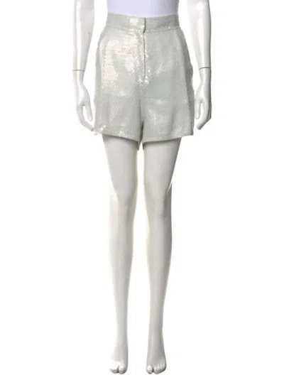 Pre-owned Acne Studios Silk Mini Shorts In White