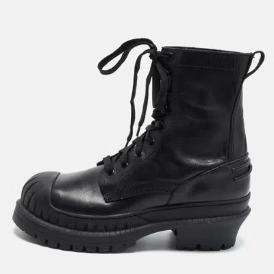 Pre-owned Acne Studios Size 41 Black Leather Combat Boots