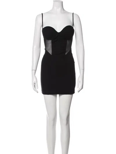 Pre-owned Acne Studios Strapless Mini Dress In Black