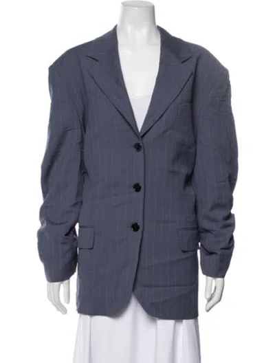 Pre-owned Acne Studios Striped Blazer In Blue