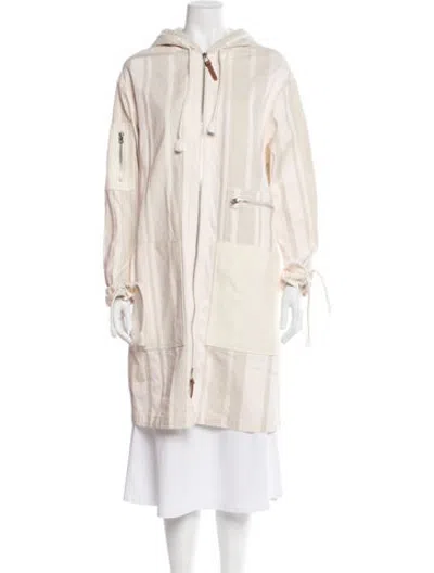 Pre-owned Acne Studios Striped Coat In Neutrals