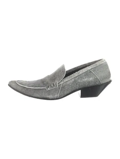 Pre-owned Acne Studios Suede Distressed Accents Pumps In Silver