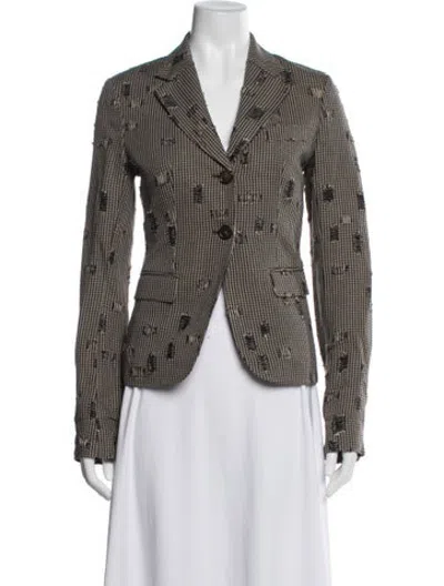 Pre-owned Acne Studios Tweed Pattern Blazer In Multicolor