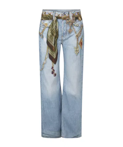 Acne Studios Wash-treated Wide-leg Jeans In Blue