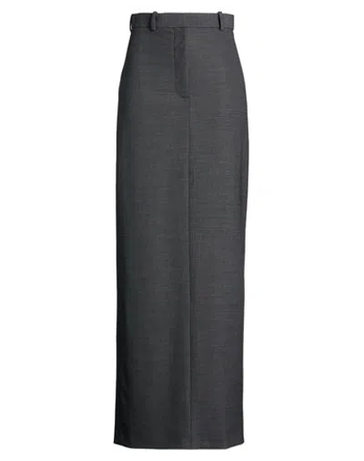 Acne Studios Woman Maxi Skirt Charcoal Size 6 Wool, Elastane In Gray