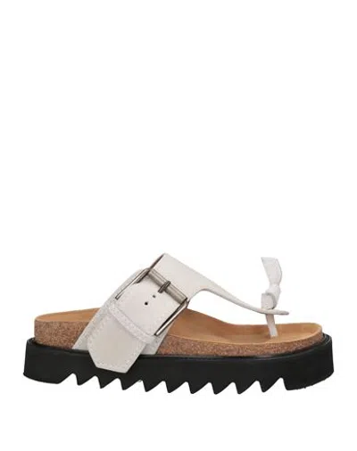 Acne Studios Woman Toe Strap Sandals White Size 10 Soft Leather