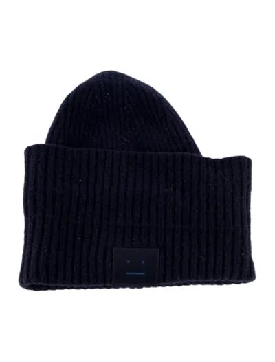 Pre-owned Acne Studios Wool Beanie Hat In Blue