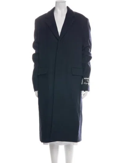 Pre-owned Acne Studios Wool Coat W/ Tags In Blue