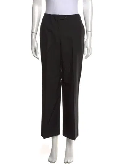 Pre-owned Acne Studios Wool Straight Leg Pants In Black
