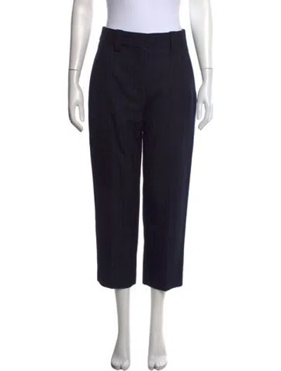 Pre-owned Acne Studios Wool Straight Leg Pants In Blue