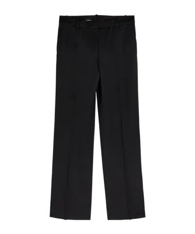 Acne Studios Wool Straight Leg Trousers In Animal Print