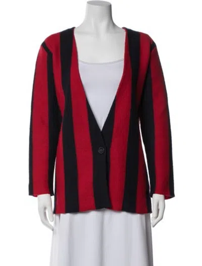 Pre-owned Acne Studios Wool Striped Sweater In Red