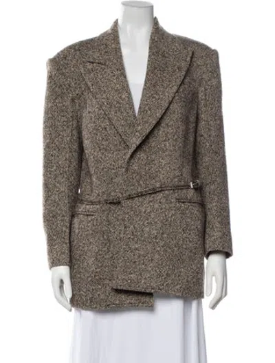 Pre-owned Acne Studios Wool Tweed Pattern Blazer In Multicolor