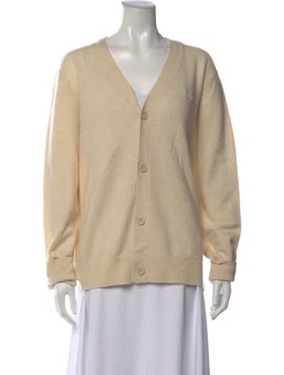 Pre-owned Acne Studios Wool V-neck Sweater In Neutrals