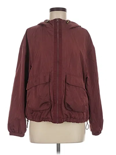 Pre-owned Active By Old Navy Windbreaker Jacket In Burgundy