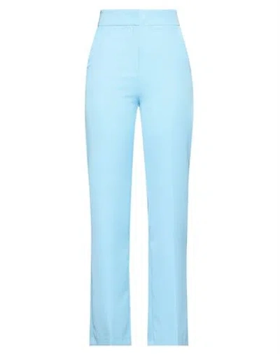 Actualee Woman Pants Sky Blue Size 6 Polyester, Elastane